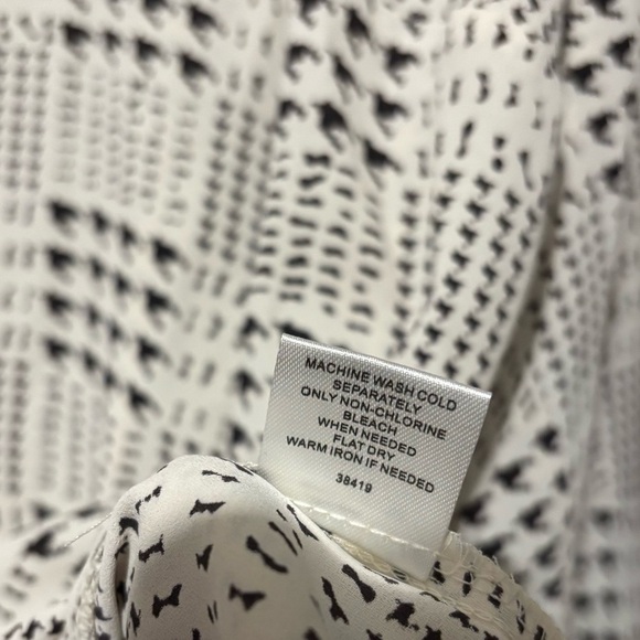 41 Hawthorn Black and Cream Patterned Popover Blouse Office Workwear Size 2X - Picture 12 of 16